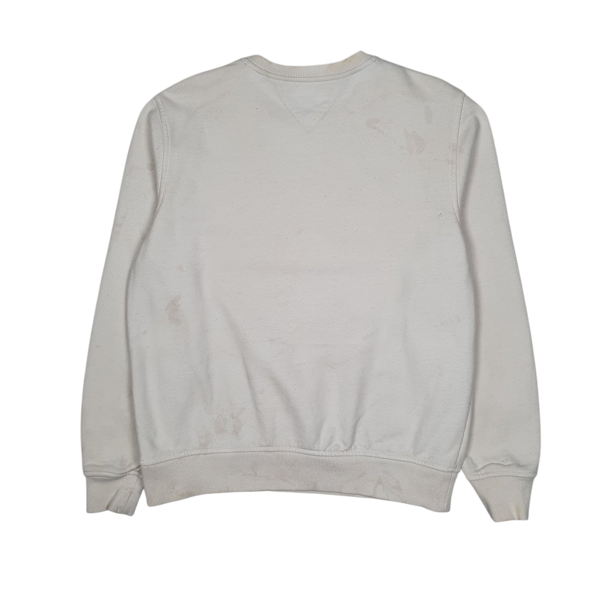 Mens White Tommy Hilfiger  Crewneck Jumper