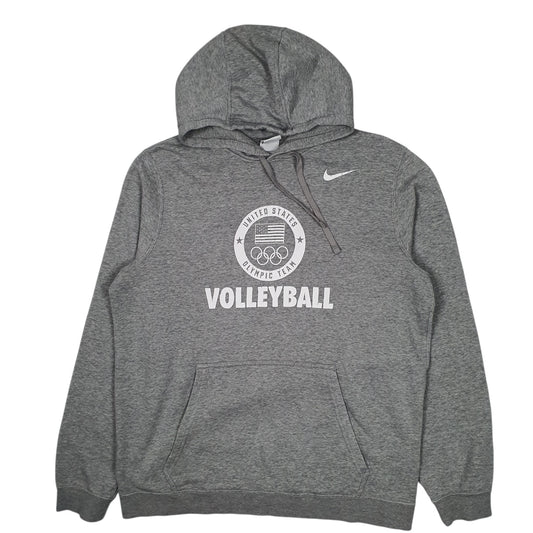 Mens Grey Nike USA Olympic Team Volleyball Hoodie Jumper