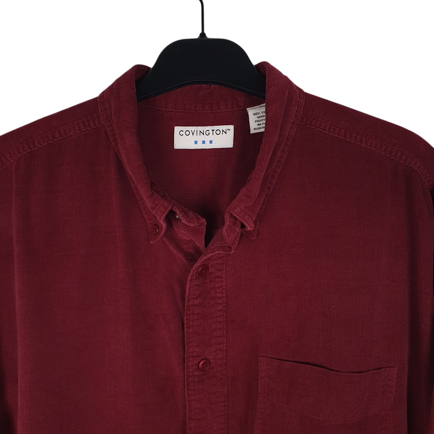 Mens Burgundy Covington Corduroy  Shirt