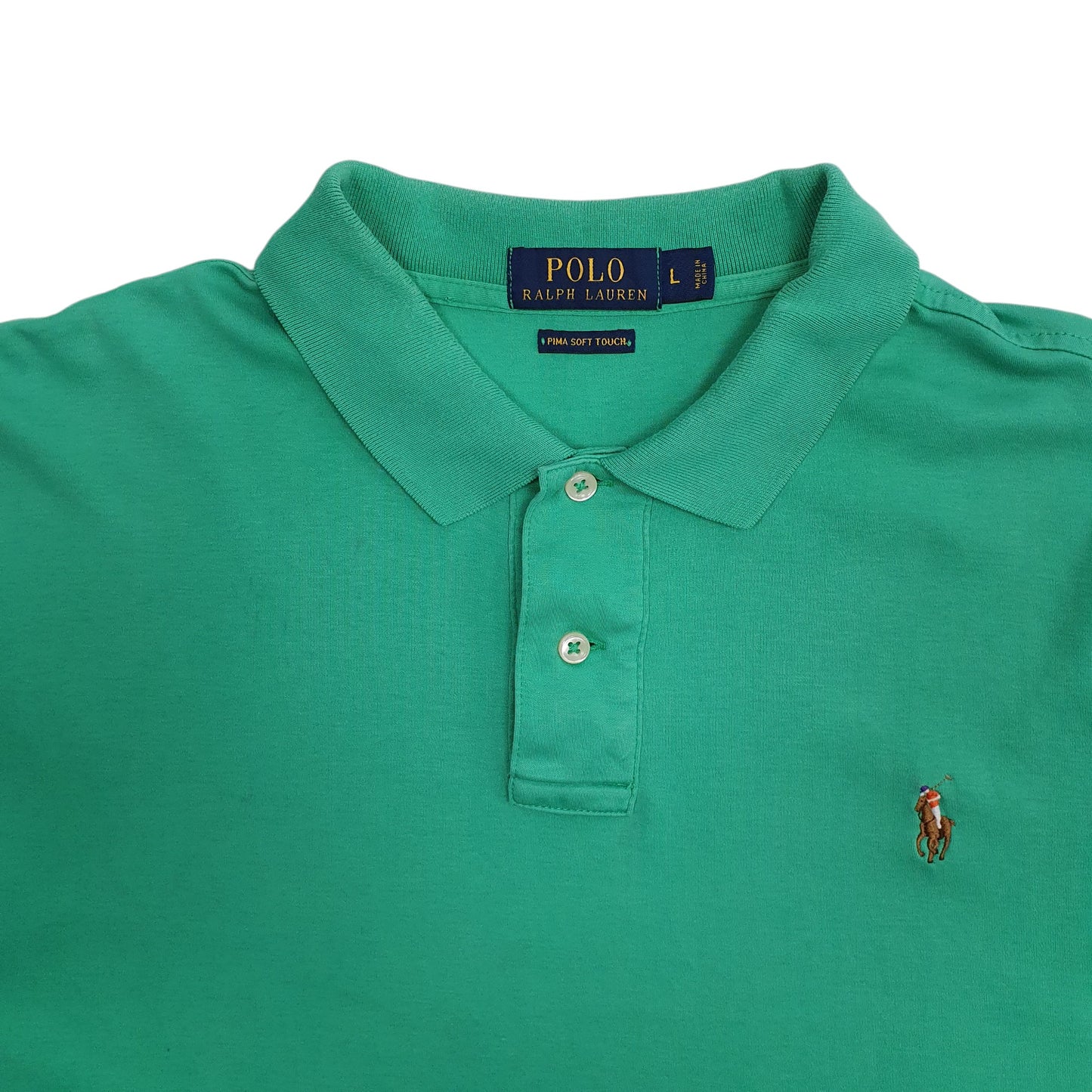 Mens Green Polo Ralph Lauren Stretch  Polo Shirt