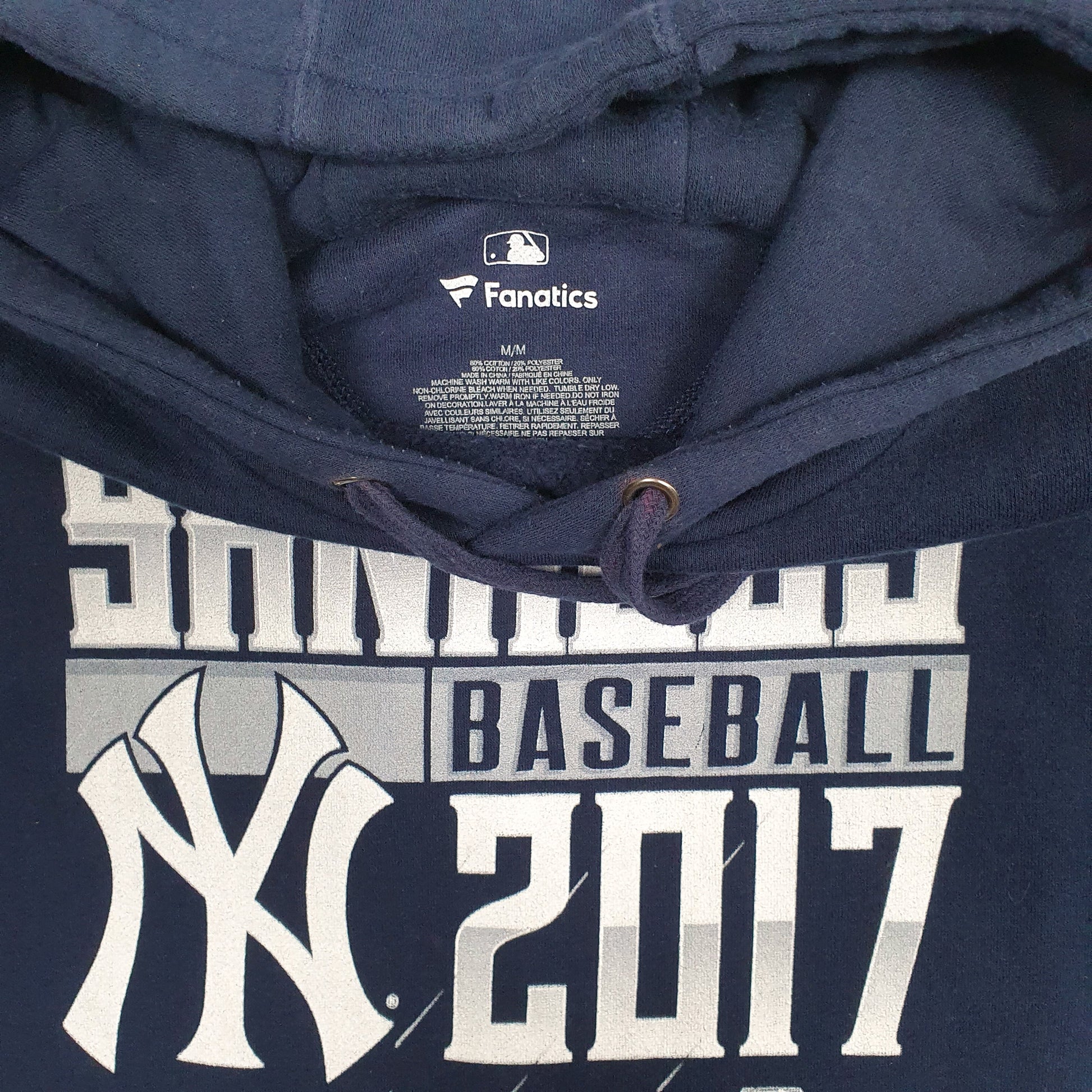 Mens Navy Fanatics New York Yankees MLB Baseball Hoodie Jumper