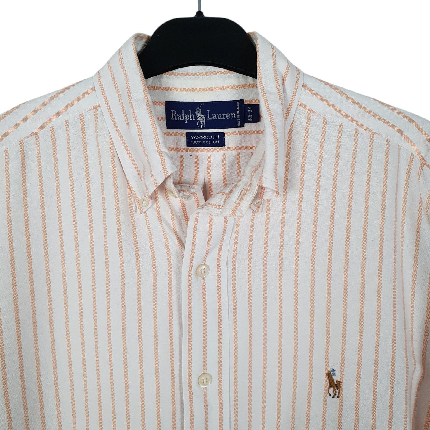 Mens Orange Ralph Lauren Vintage 90s  Shirt