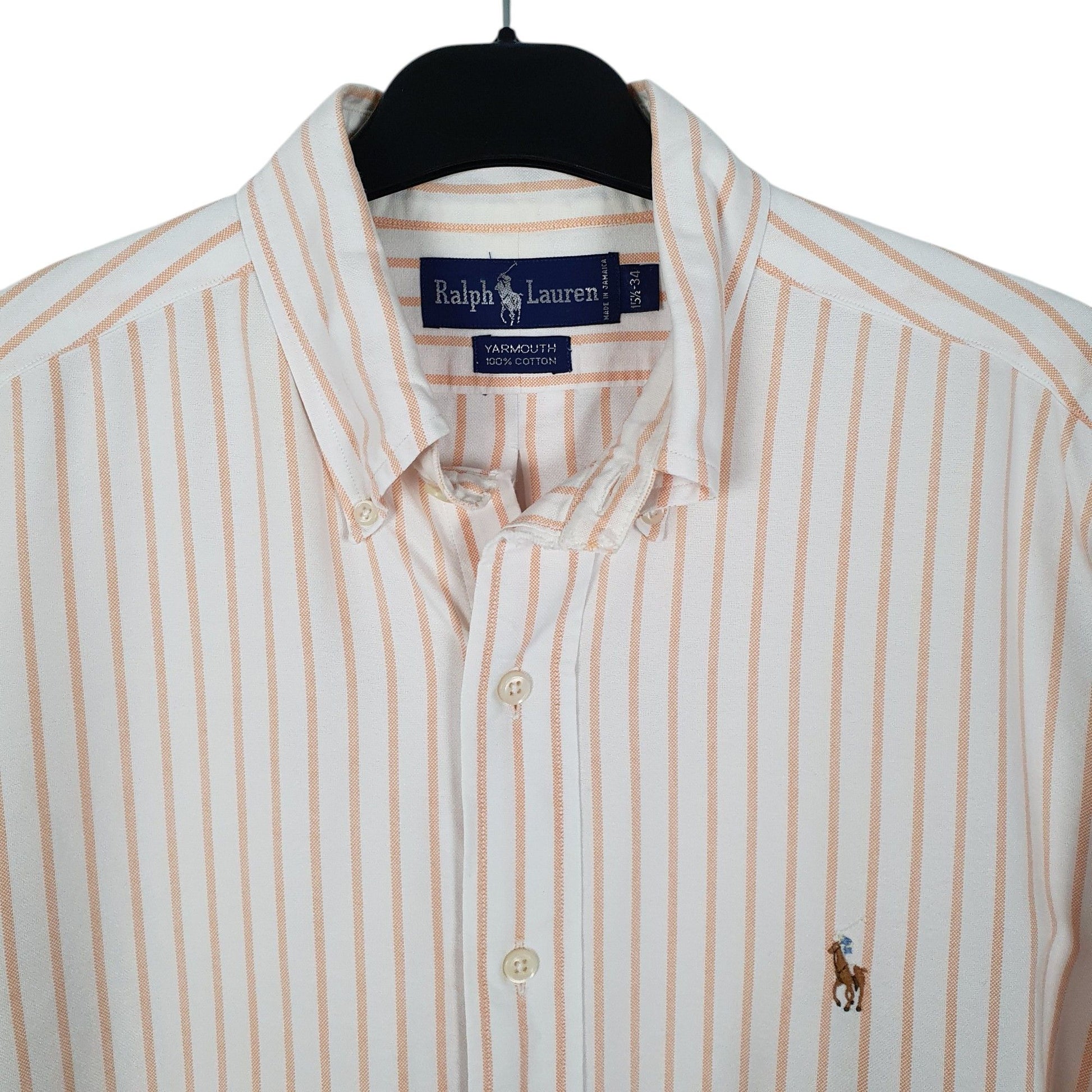 Mens Orange Ralph Lauren Vintage 90s  Shirt