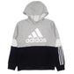 Womens Grey Adidas Spellout Hoodie Jumper