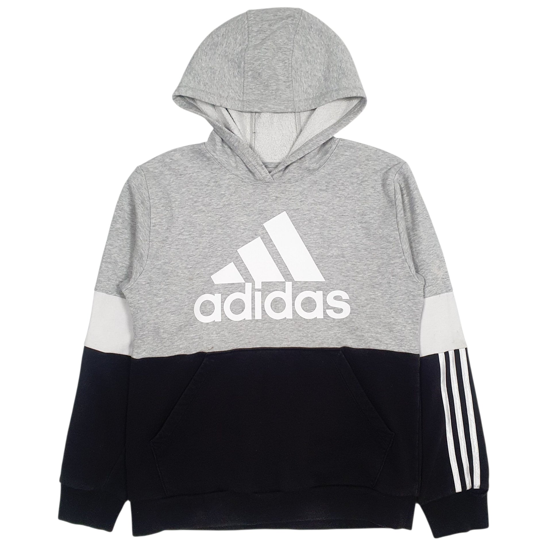 Womens Grey Adidas Spellout Hoodie Jumper