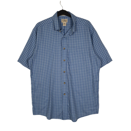 Mens Blue L.L.Bean  Short Sleeve Shirt