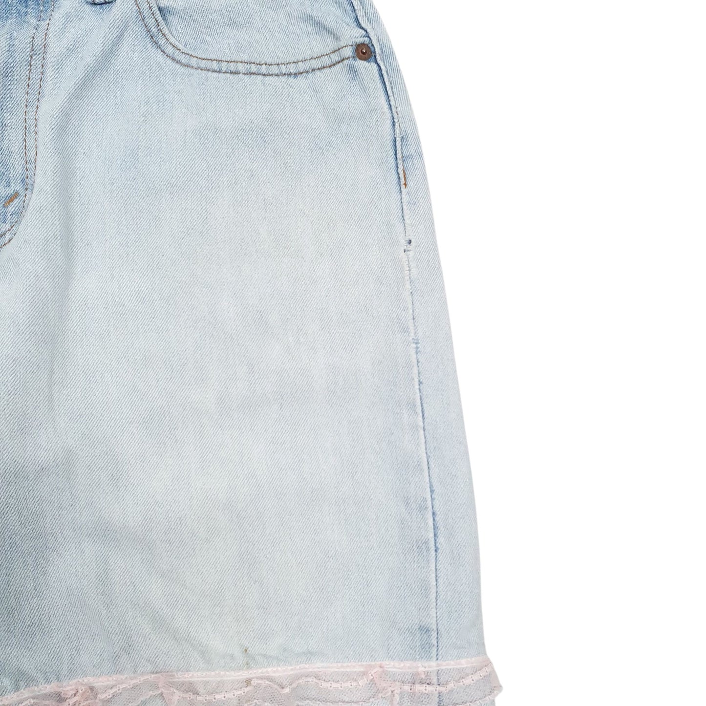 Womens Blue Levis 535 Vintage 90s 00s Hoodie Shorts