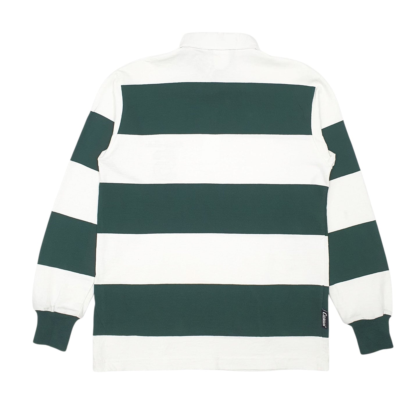 Mens Green Barbarian Rugby Lightweight Crewneck Polo Shirt