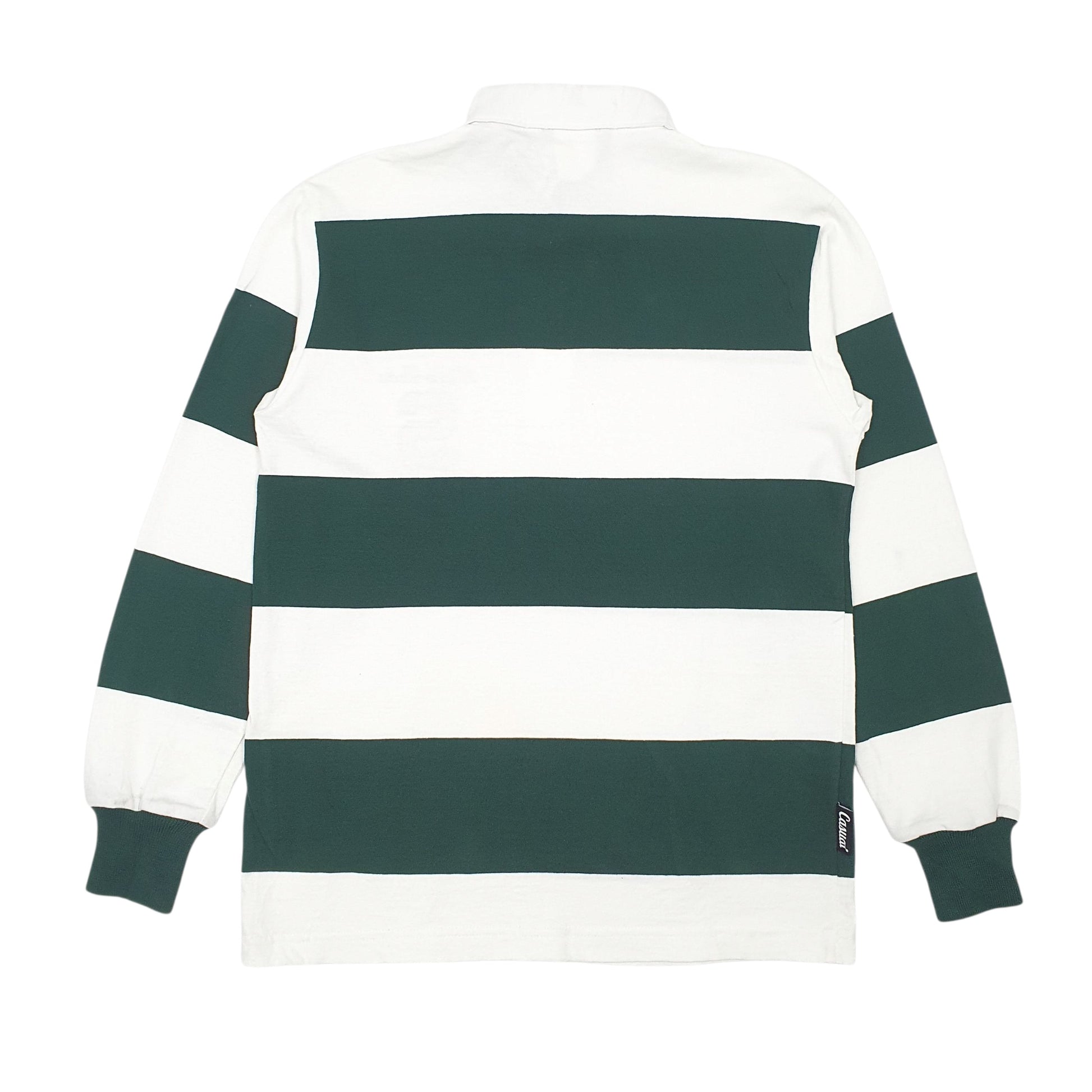 Mens Green Barbarian Rugby Lightweight Crewneck Polo Shirt