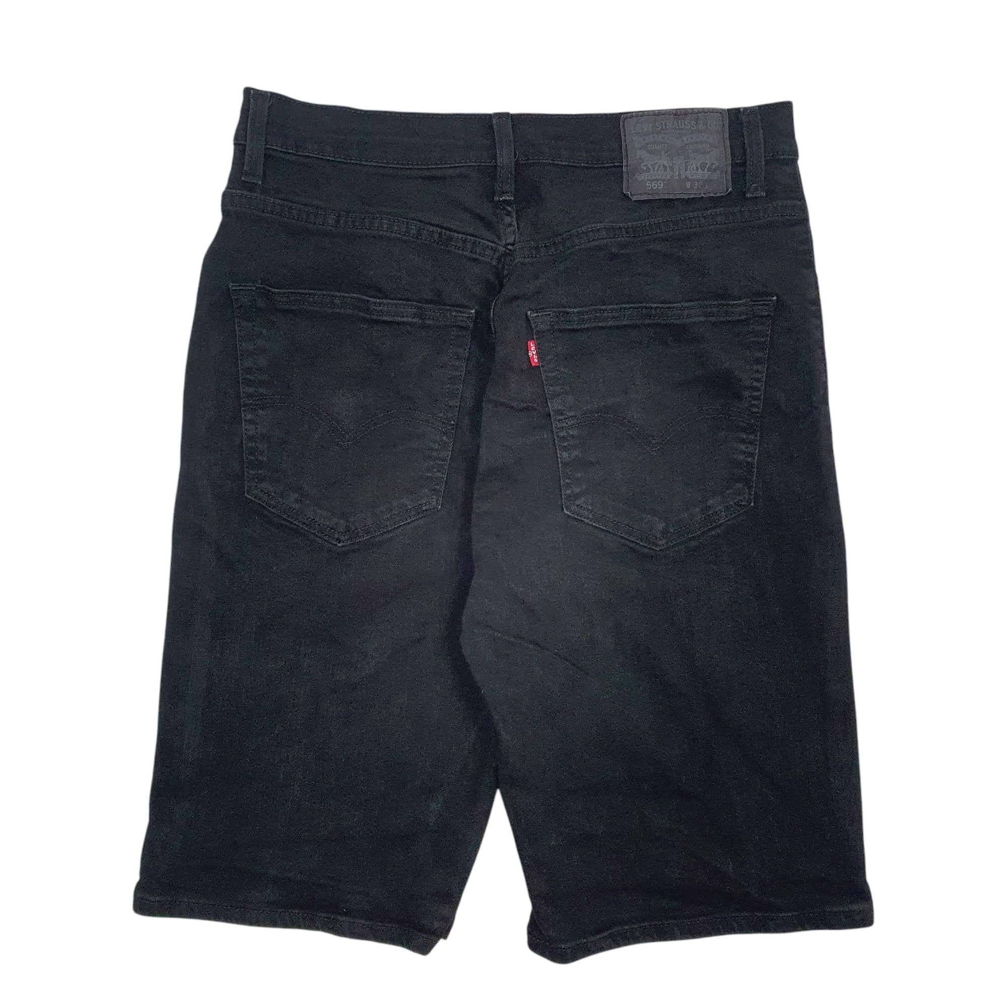 Mens Black Levis 569 Hoodie Shorts