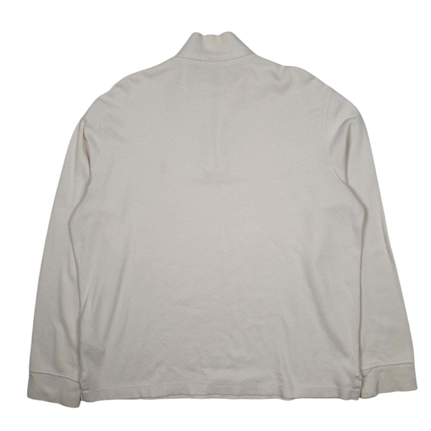 Mens Cream Polo Ralph Lauren Estate Rib Quarter Zip Jumper