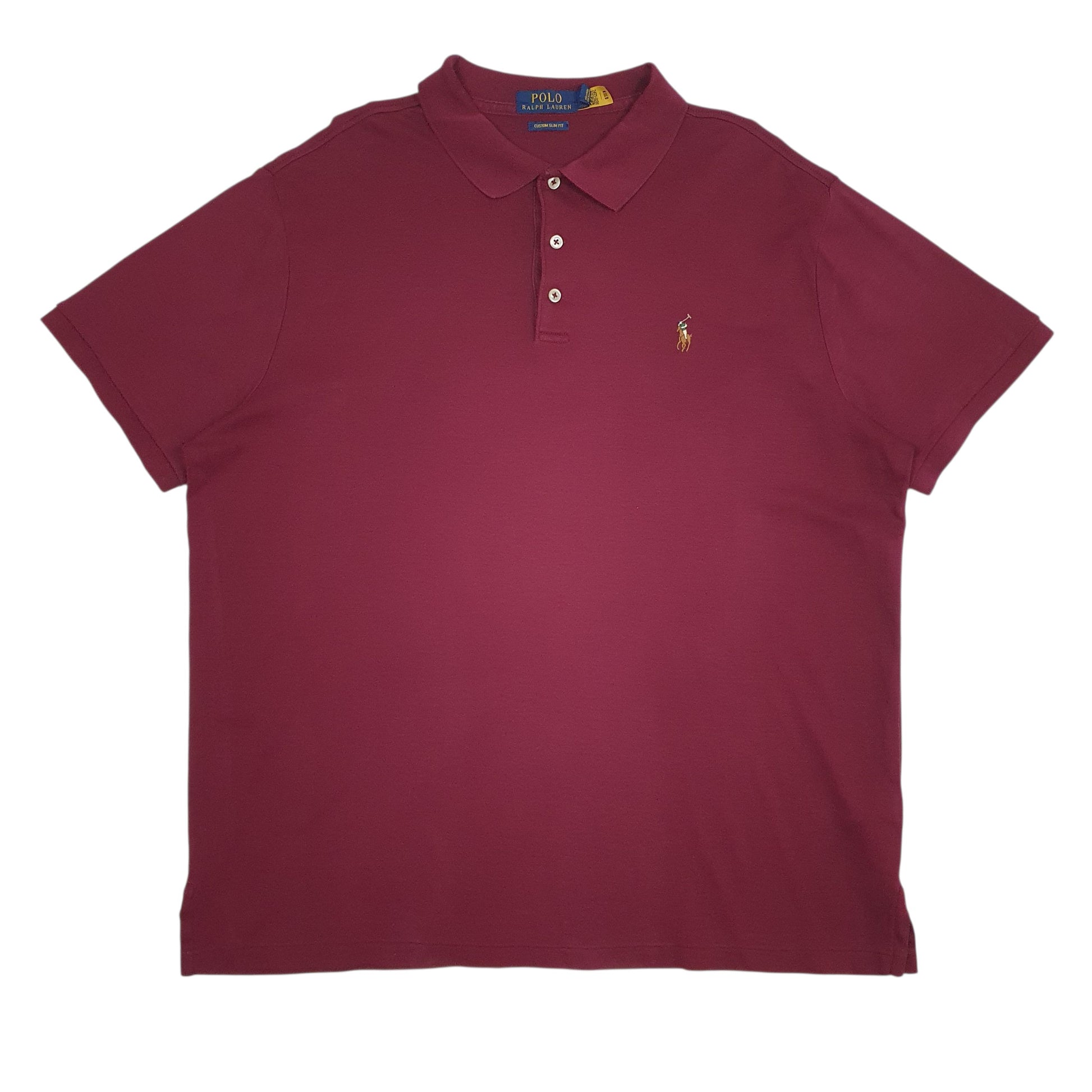 Mens Burgundy Polo Ralph Lauren  Short Sleeve Polo Shirt