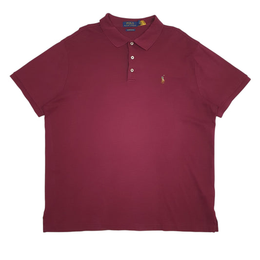 Mens Burgundy Polo Ralph Lauren  Short Sleeve Polo Shirt