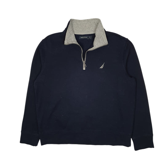 Mens Navy Nautica  Quarter Zip Jumper
