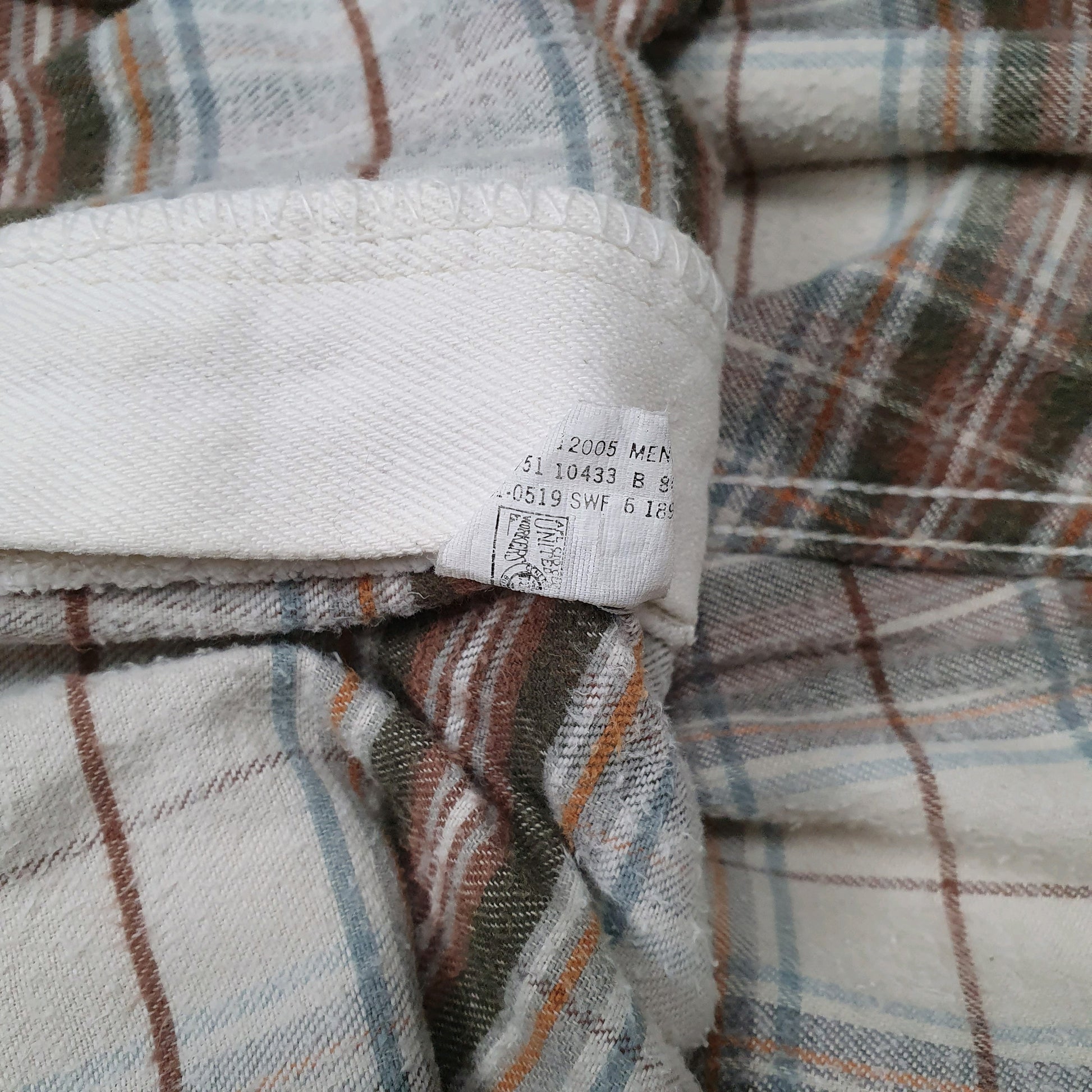 Mens White L.L.Bean Vintage 90s Made In USA Fleece Lined  Jeans