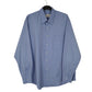 Mens Blue Burberry Vintage 90s Long Sleeve Shirt