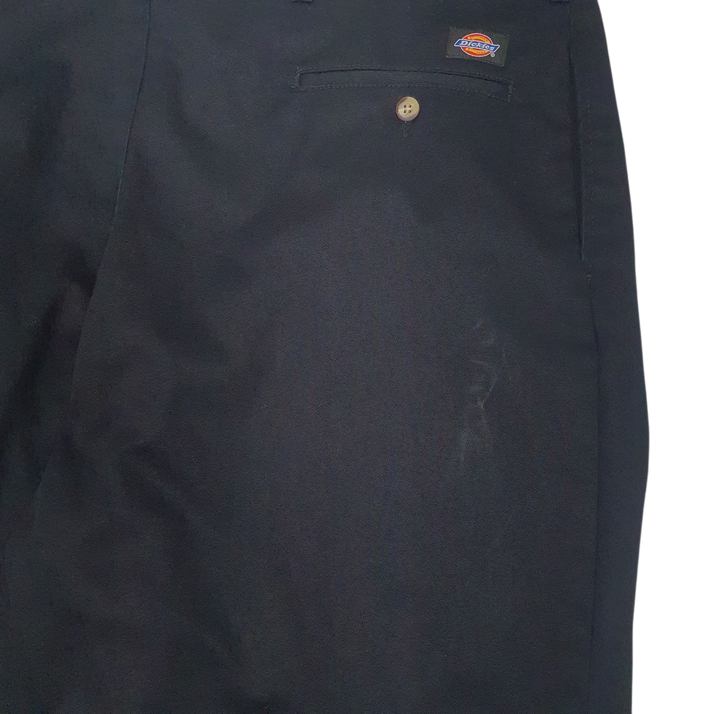 Mens Black Dickies Pleated  Trousers