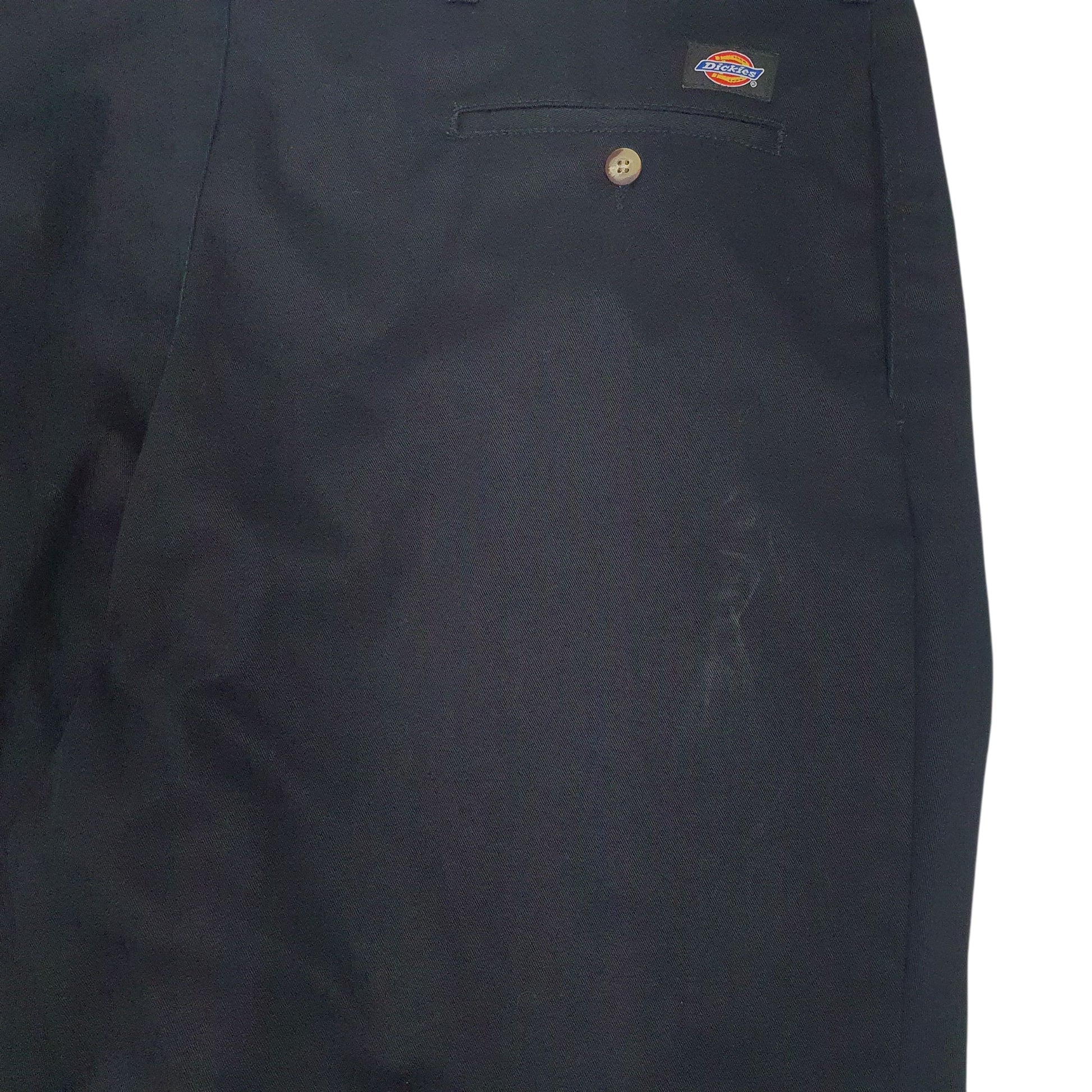Mens Black Dickies Pleated  Trousers