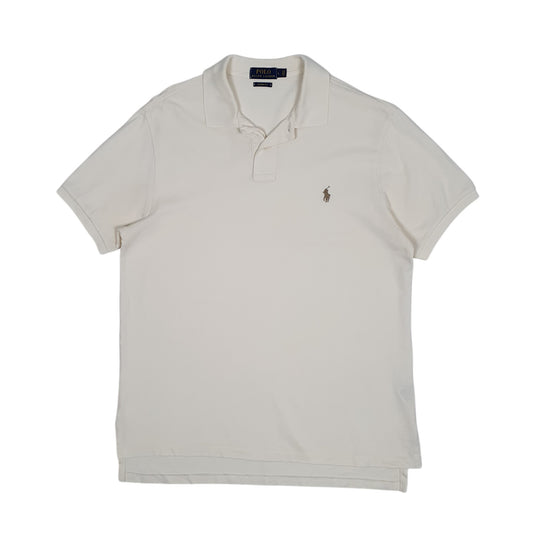 Mens Cream Polo Ralph Lauren  Short Sleeve Polo Shirt