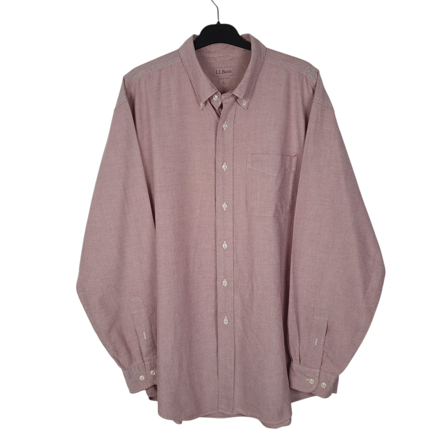 Mens Pink L.L.Bean  Long Sleeve Shirt
