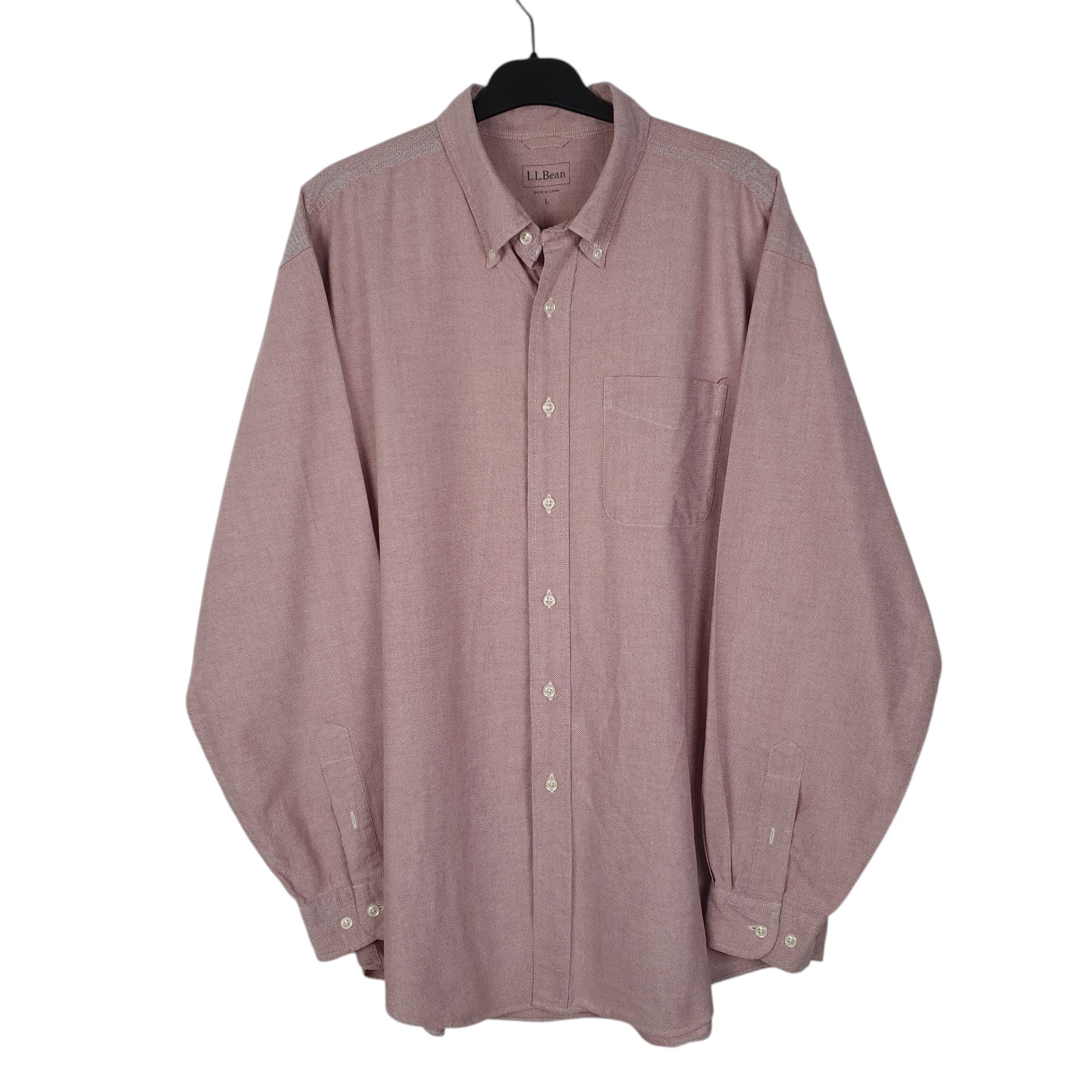 Mens Pink L.L.Bean  Long Sleeve Shirt