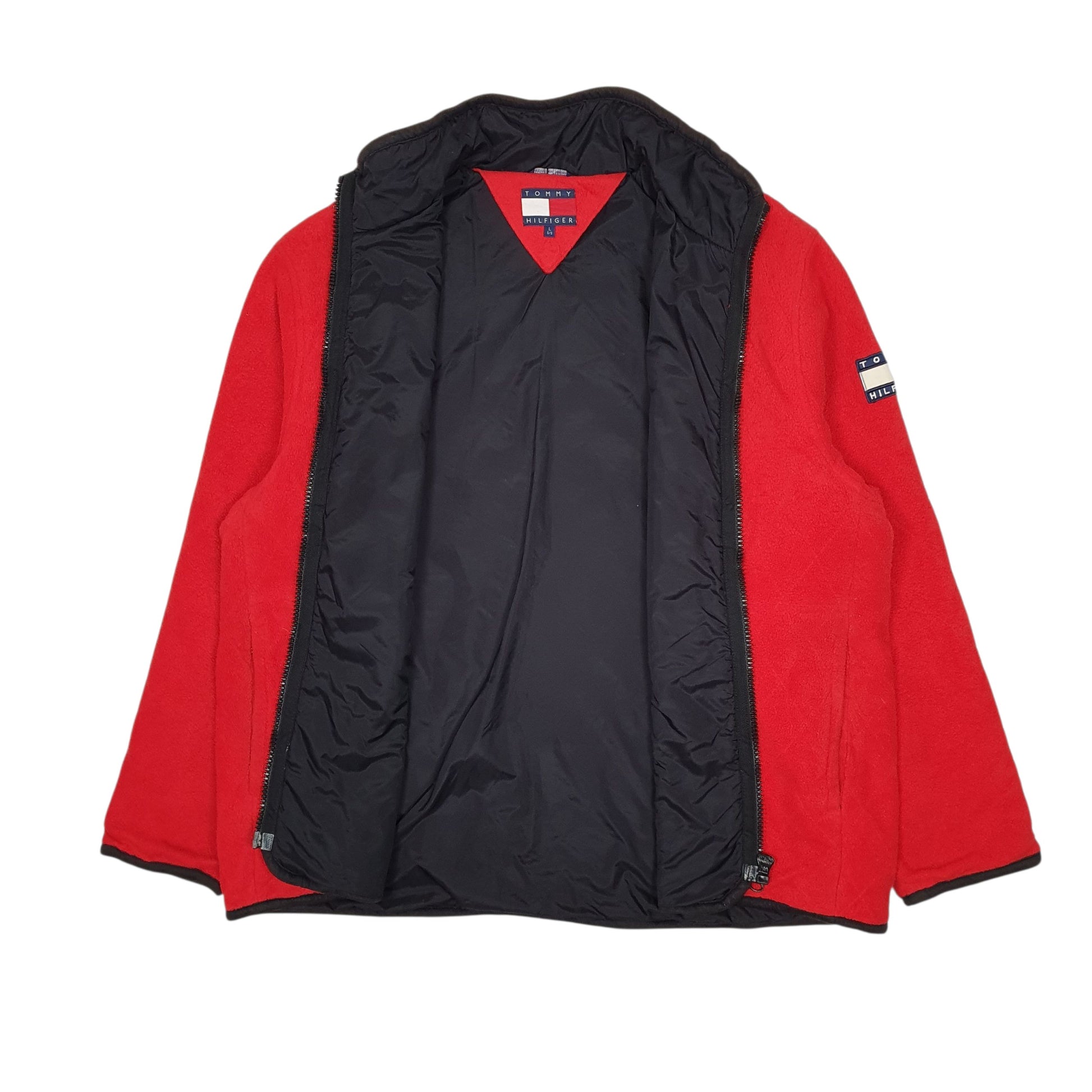 Mens Red Tommy Hilfiger  Full Zip Jumper