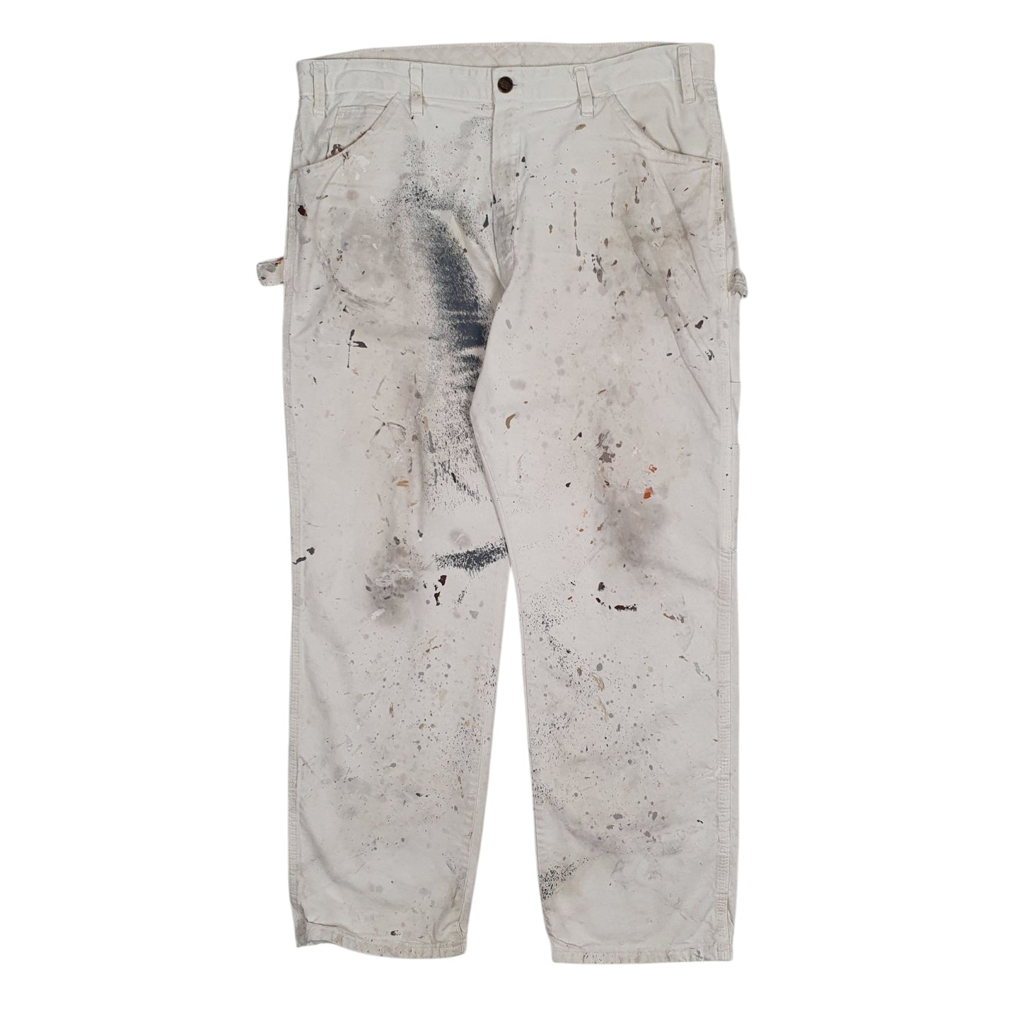Mens White Dickies Painter Carpenter Trousers