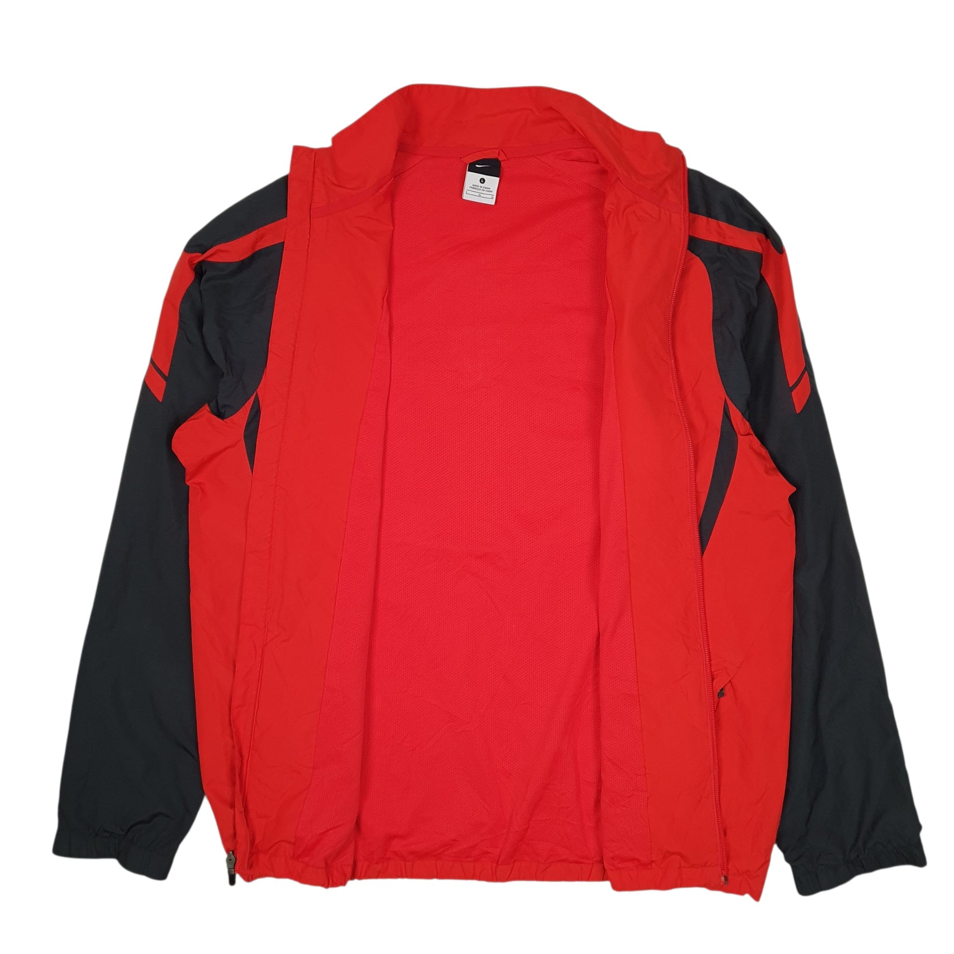 Mens Red Nike Manchester United FC Crewneck Coat
