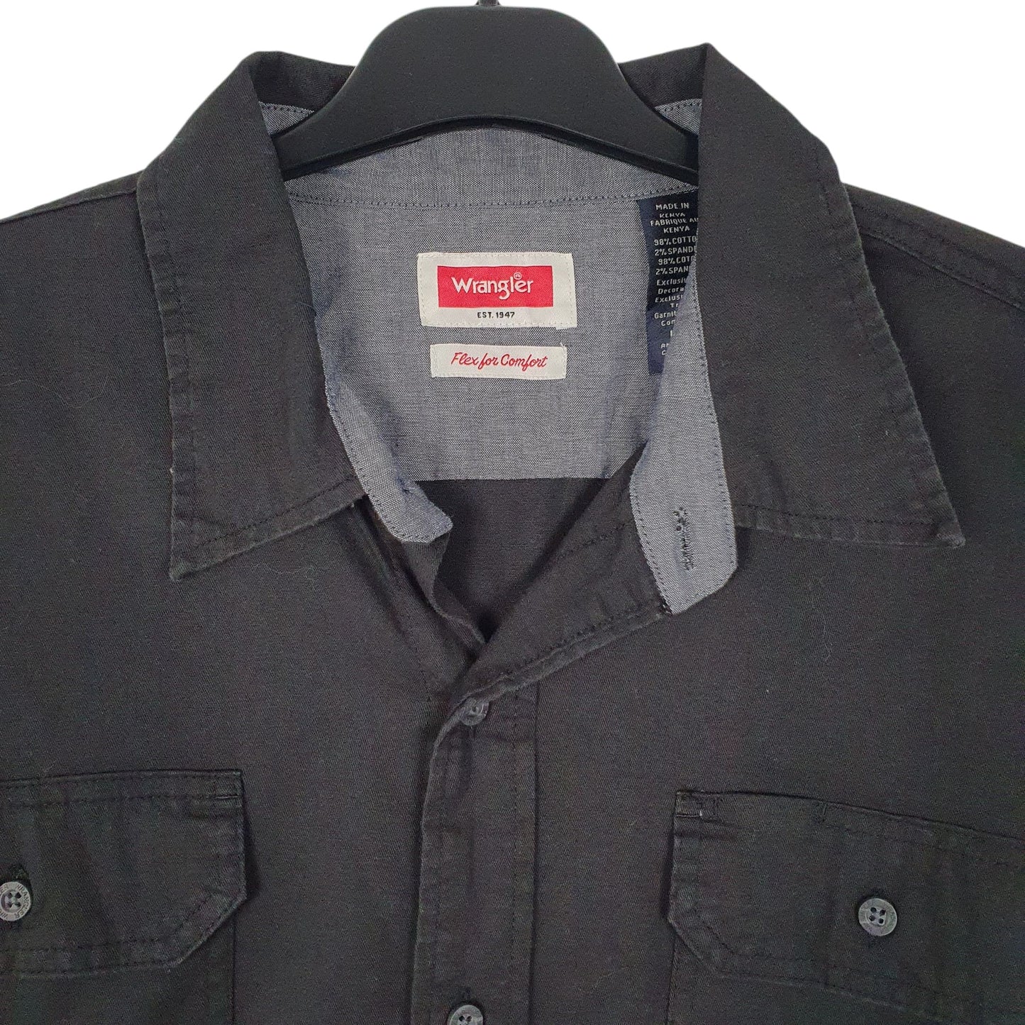 Mens Black Wrangler   Shirt