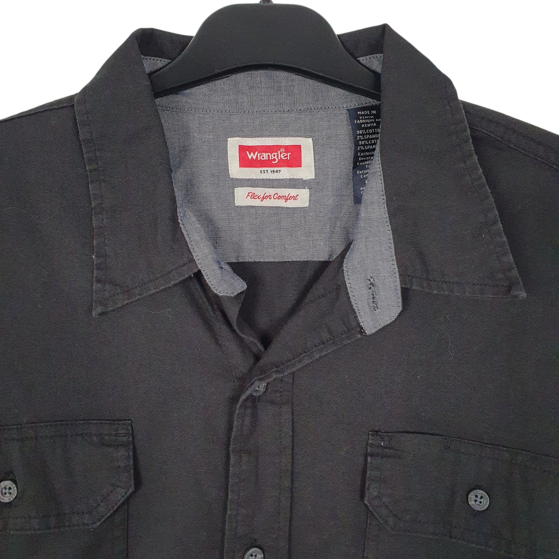 Mens Black Wrangler   Shirt
