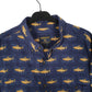 Mens Navy Woolrich Nature Fish  Shirt