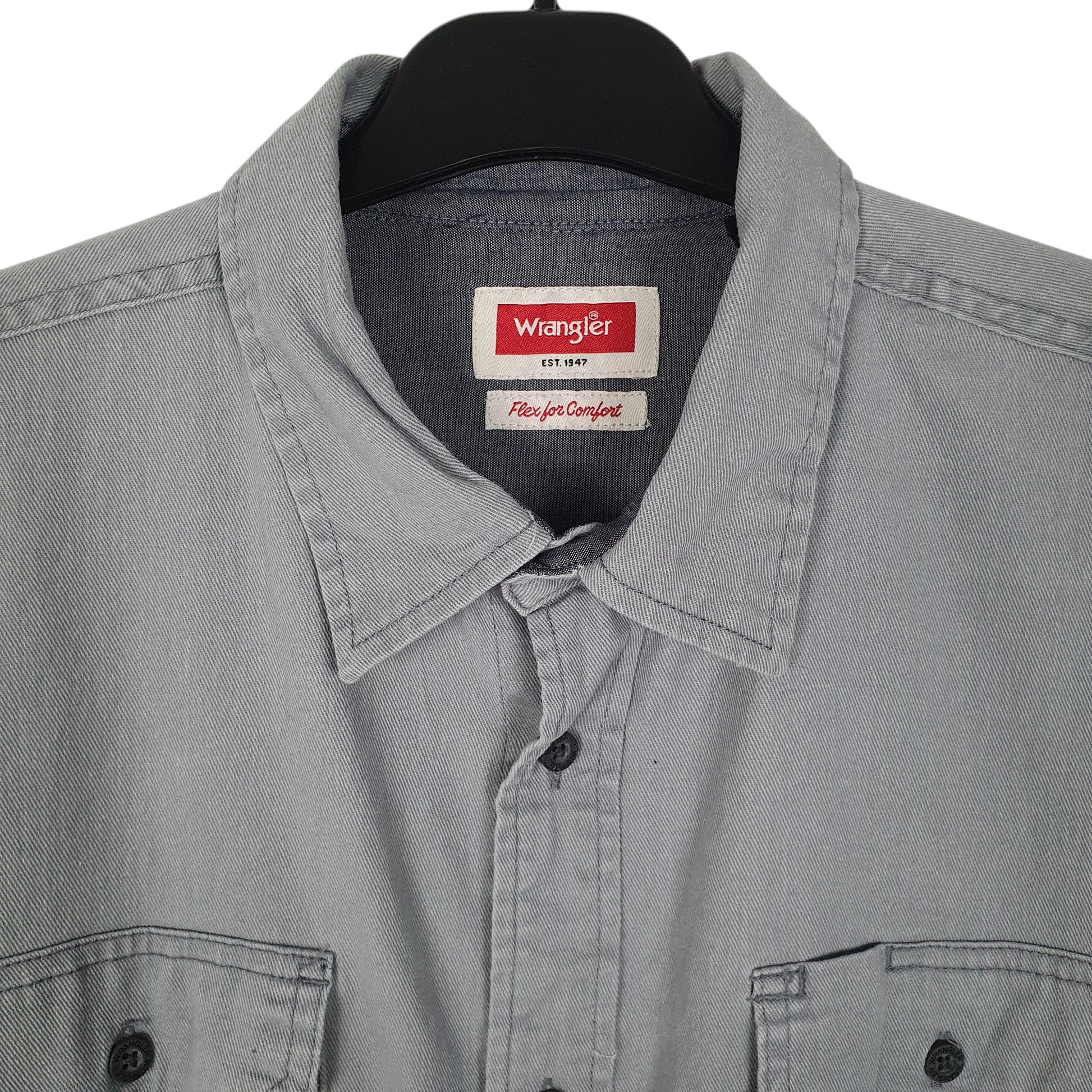 Mens Grey Wrangler   Shirt