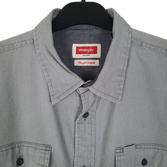 Mens Grey Wrangler   Shirt