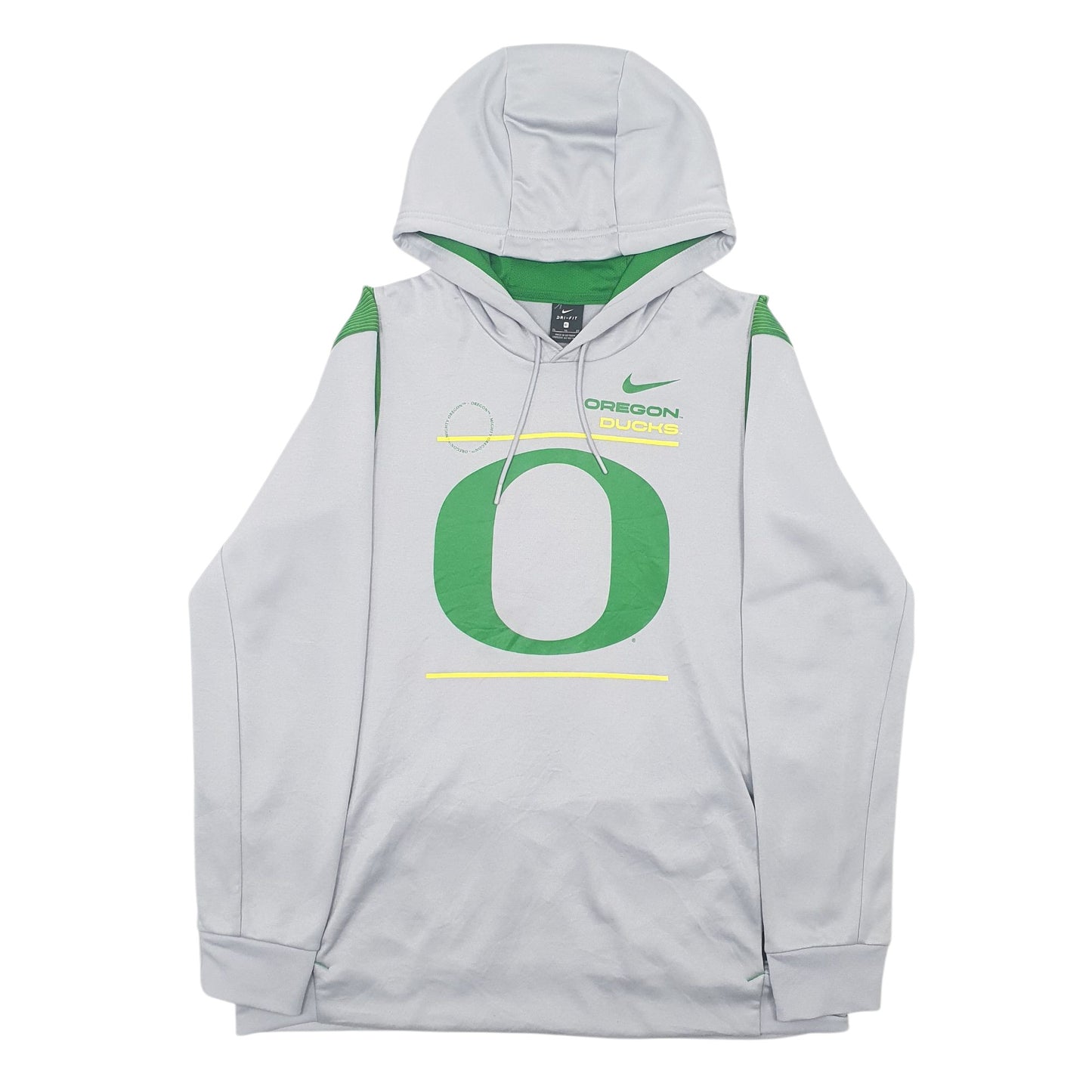 Mens Grey Nike Dri-Fit Oregon Ducks Hoodie Jumper