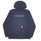 Mens Navy Carhartt Spellout Hoodie Jumper