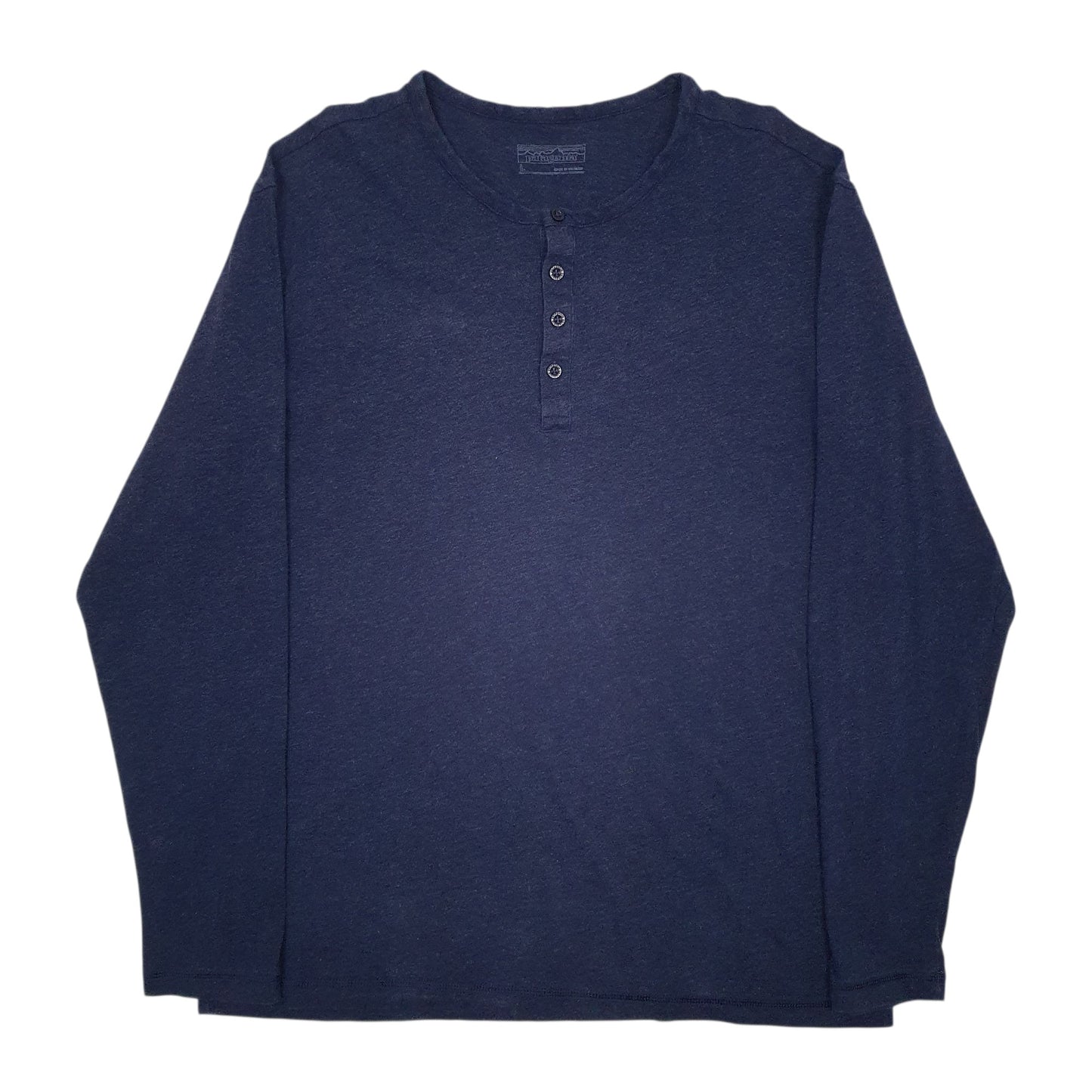 Mens Navy Patagonia Henley Long Sleeve T Shirt