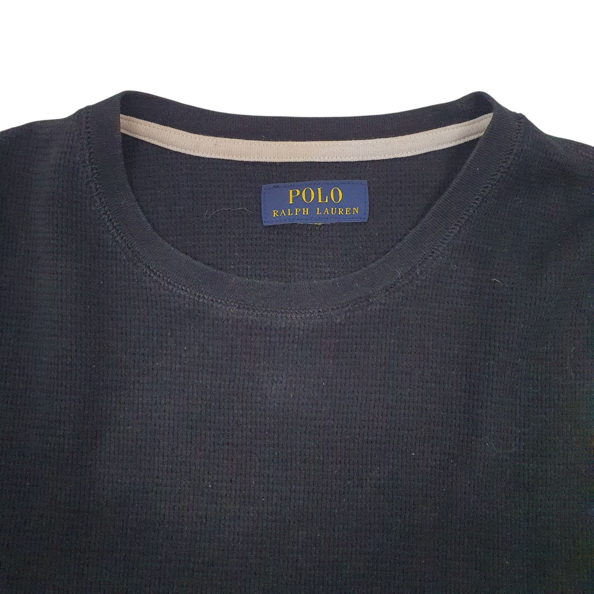 Mens Black Polo Ralph Lauren Lightweight Crewneck Jumper
