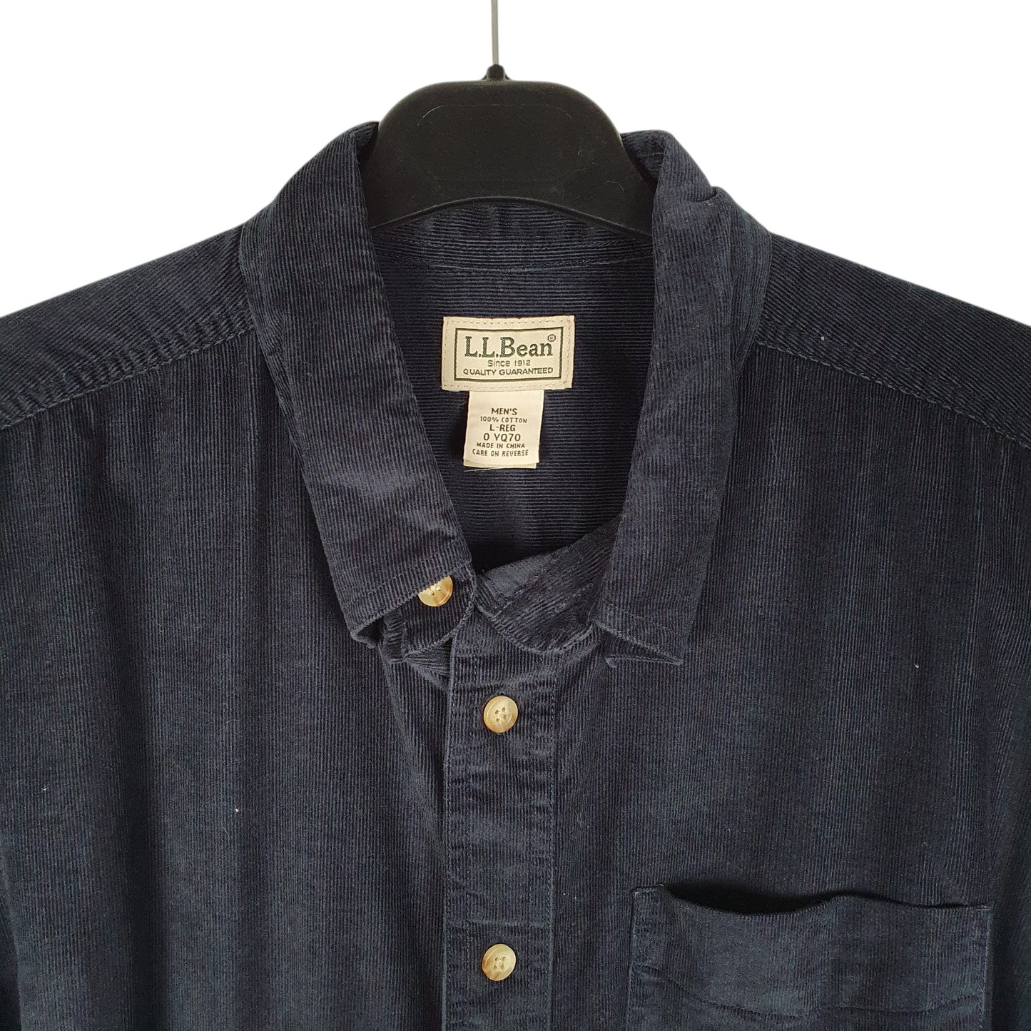 Mens Navy L.L.Bean Corduroy  Shirt