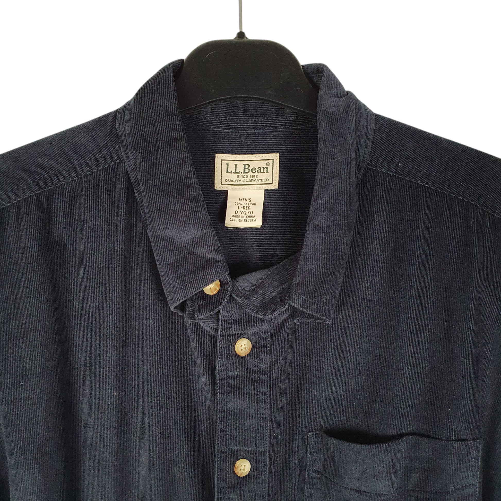 Mens Navy L.L.Bean Corduroy  Shirt