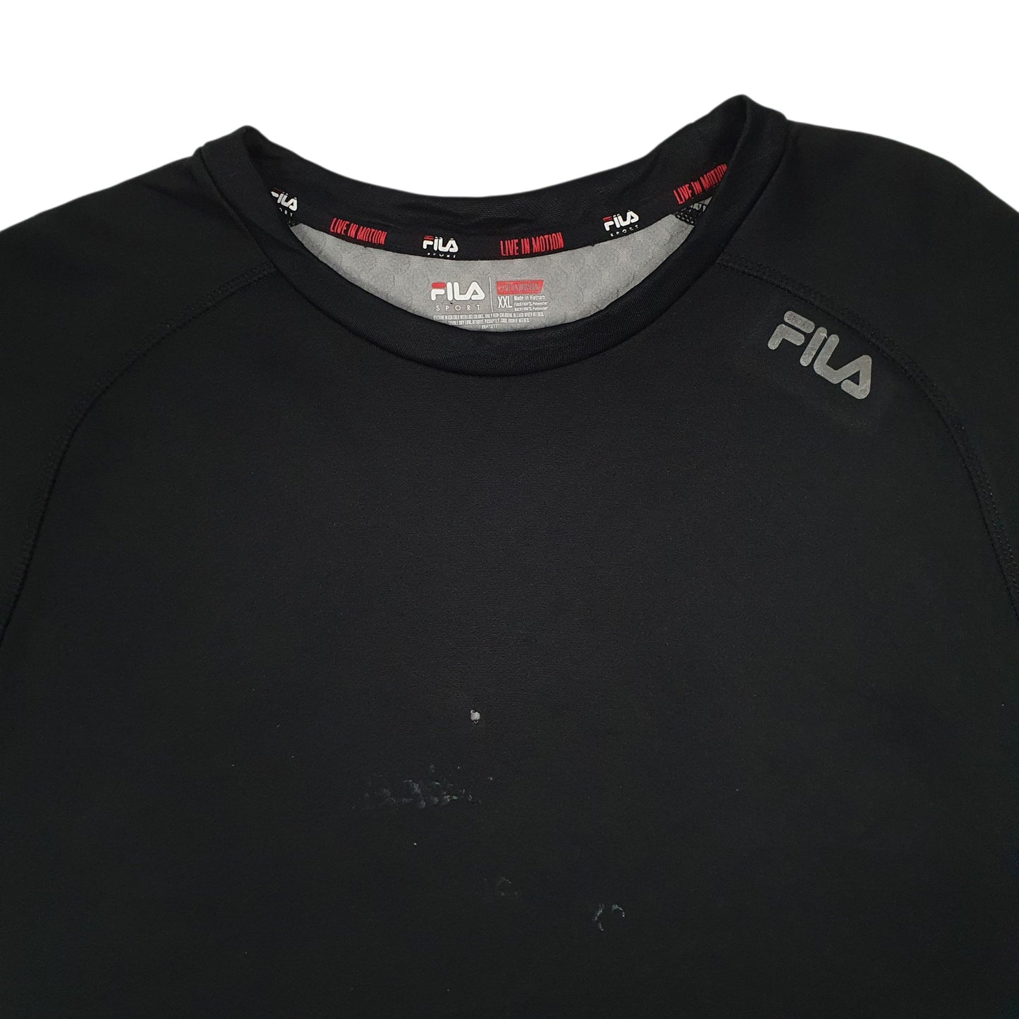Mens Black Fila  Crewneck Jumper