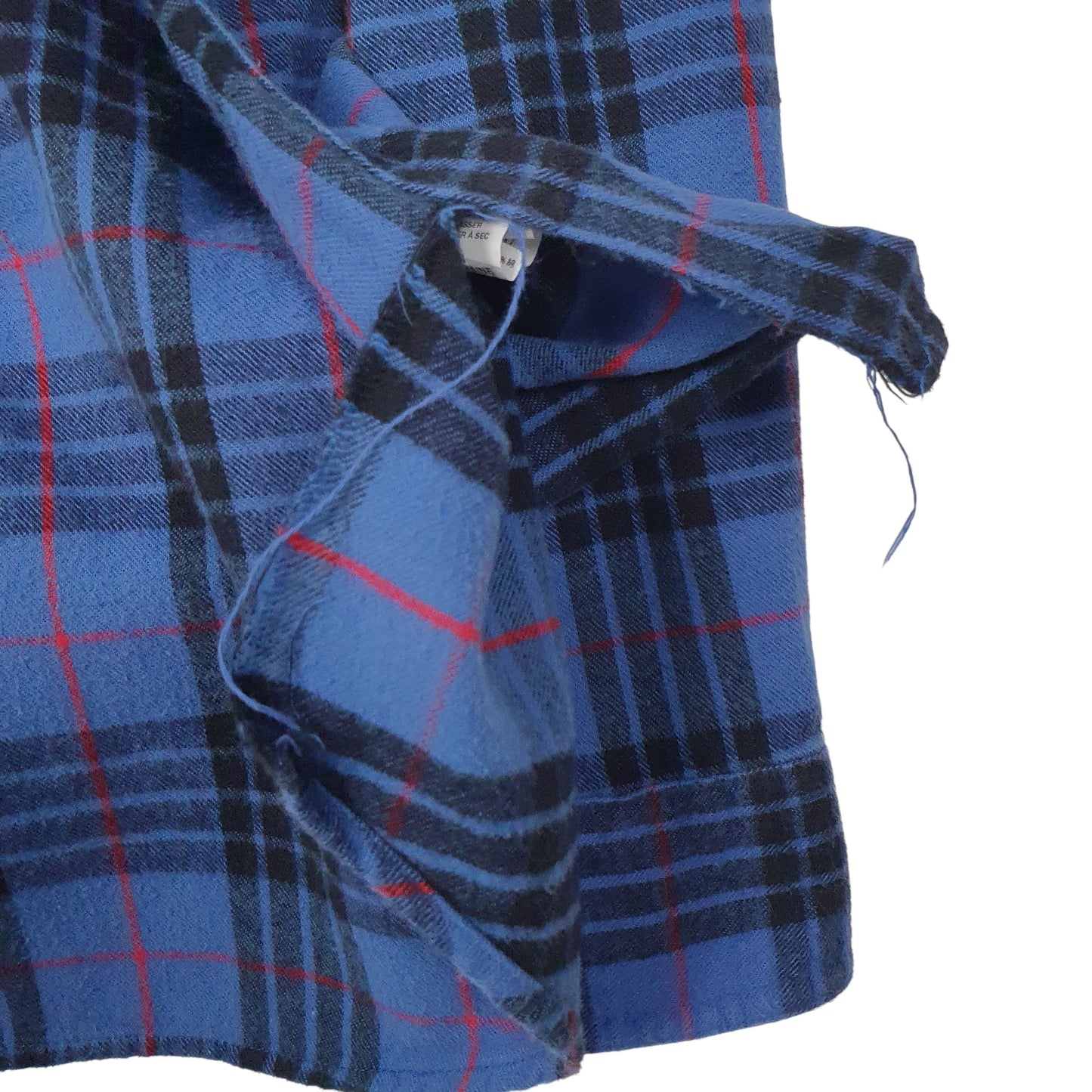 Mens Blue L.L.Bean Chamois Flannel  Shirt