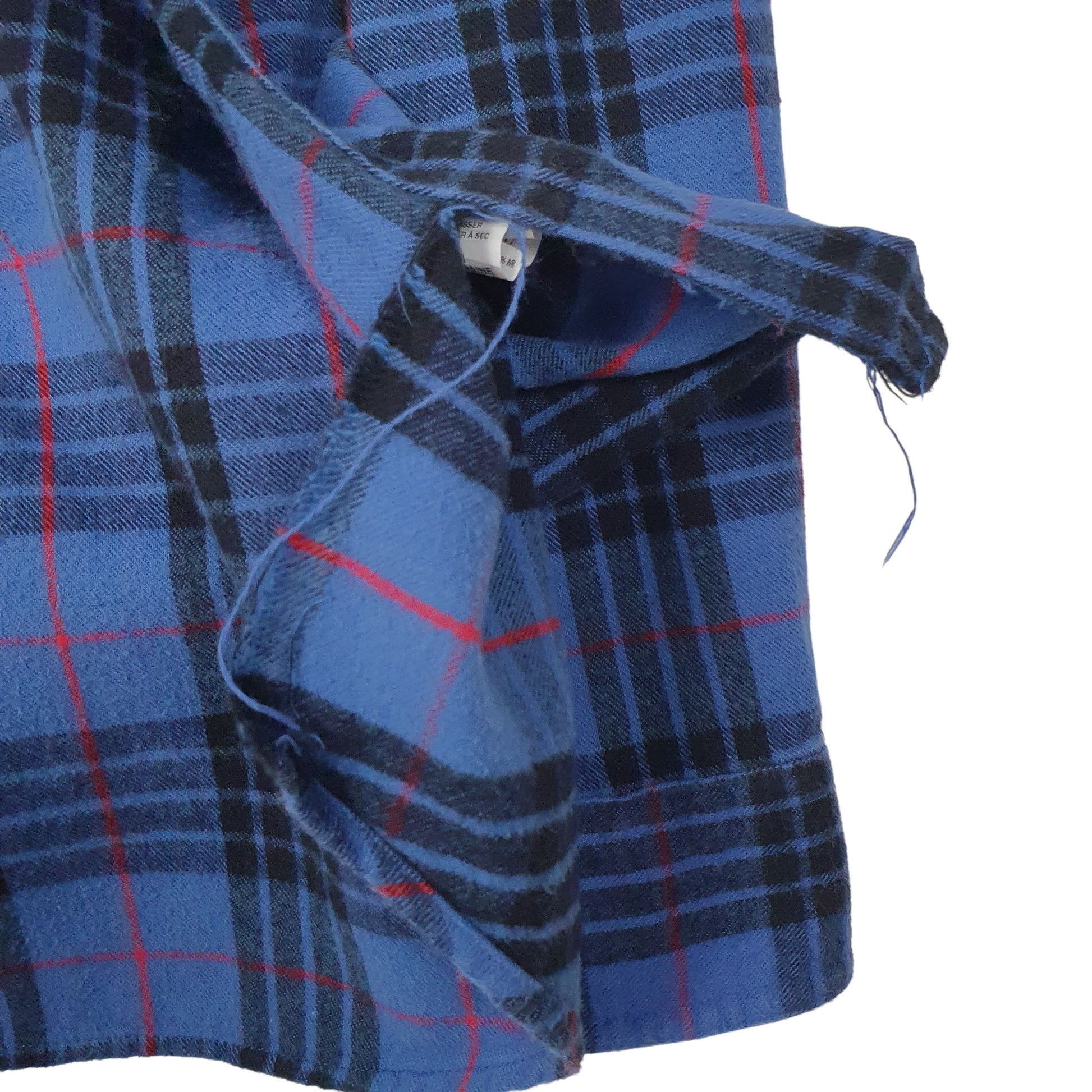 Mens Blue L.L.Bean Chamois Flannel  Shirt