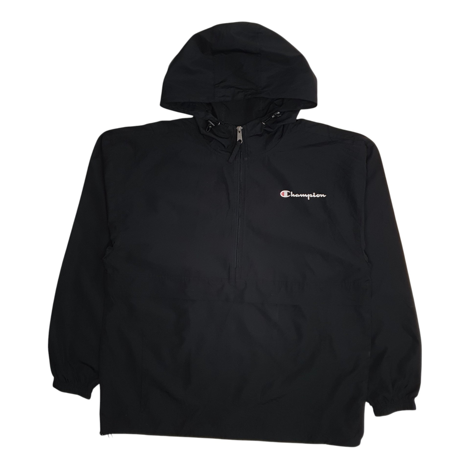 Mens Black Champion Pullover  Coat