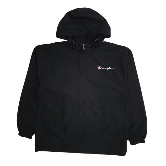 Mens Black Champion Pullover  Coat