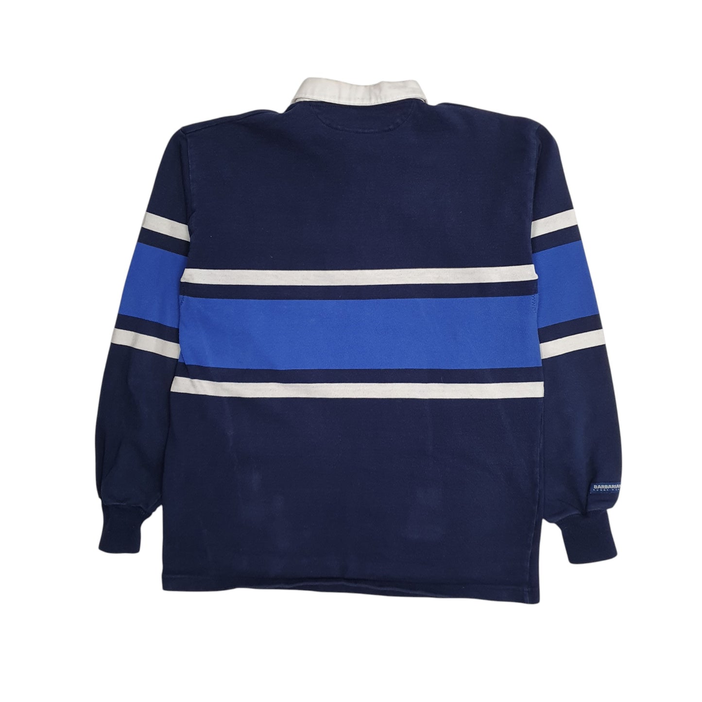 Mens Navy Barbarian Rugby US Army MWR Hoodie Polo Shirt