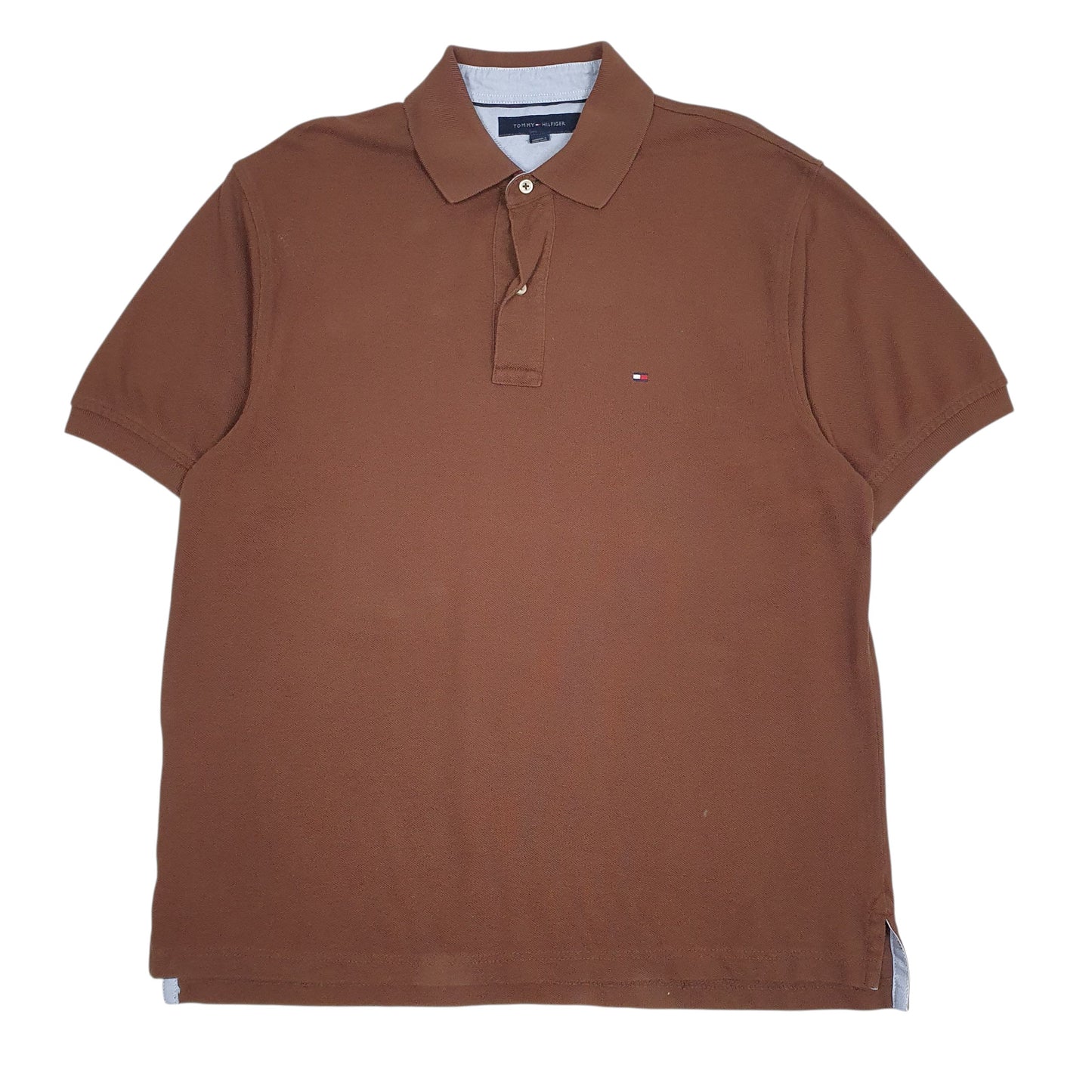 Mens Brown Tommy Hilfiger  Short Sleeve Polo Shirt