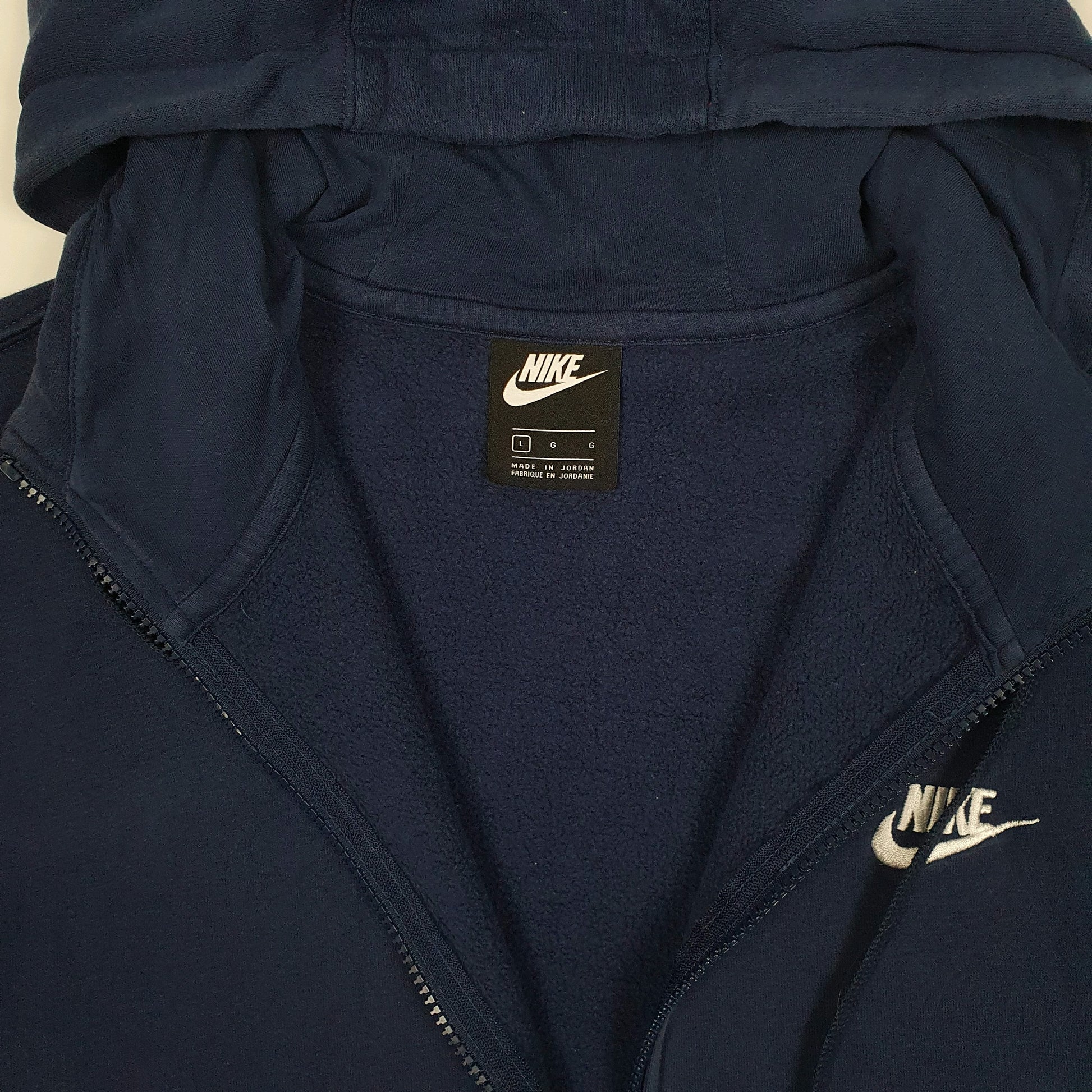 Mens Navy Nike Hoodie Full Zip Jumper
