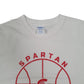 Mens White Port & Company Spartans Basketball  T Shirt