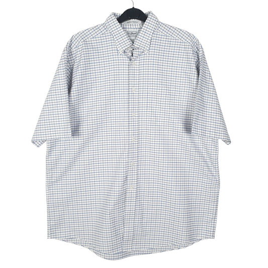 Mens White L.L.Bean  Short Sleeve Shirt