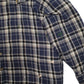Mens Navy Wrangler Plaid Sherpa Lined  Coat